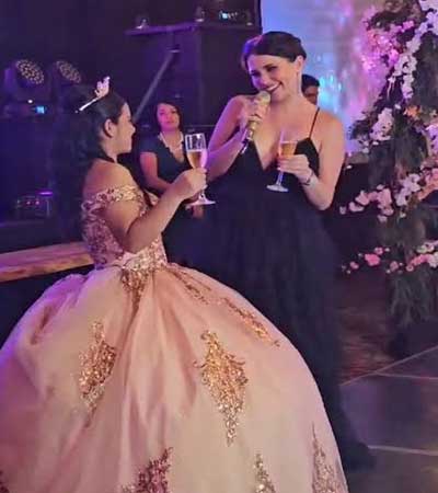 Padrinos brindis Quinceanera fiesta de xv años